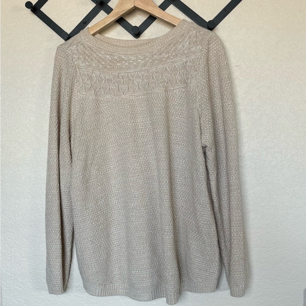 CROFT & BARROW | Oatmeal Knit Sweater